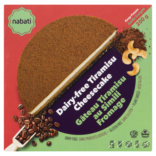 Nabati Gluten-Free Dairy Free Plant-Based Frozen Cheesecake Tiramisu 200 g