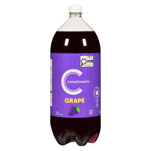Compliments Soft Drink Grape 2 L (bottle)