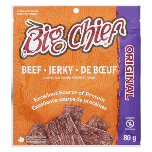 Big Chief Gluten-Free Zipper Beef Jerky Original 80 g