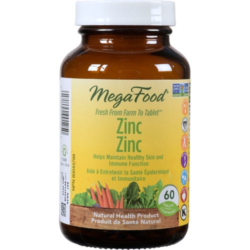 MegaFood Vegan Zinc Tablets 60 Count