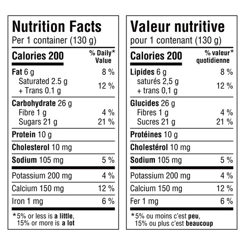 Liberté Greek 2% Yogurt Crunch Cups Vanilla Bean 2 x 130 g