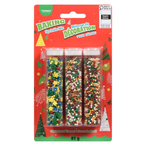 Twinkle Baker Décor Baking Sprinkle Mix Christmas Trees 81 g