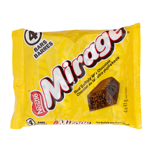 Mirage Chocolate Bars Bubbly Milk 4 Pack 164 g