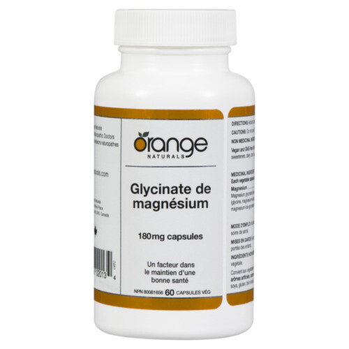 Orange 180mg Magnesium Glycinate 60 EA Voilà Online Groceries & Offers