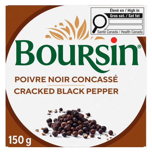Boursin Spreadable Cheese Cracked Black Pepper 150 g