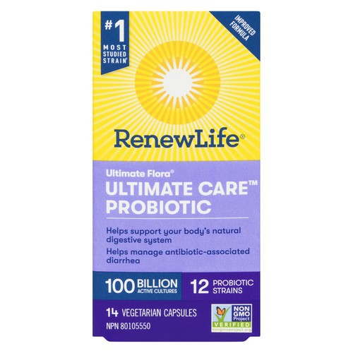 Renew Life Ultimate Flora Probiotic Ultimate Care Vegetarian Capsules 14 Count