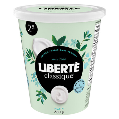 Liberté Classique 2% Smooth Traditional Yogurt Plain 650 g