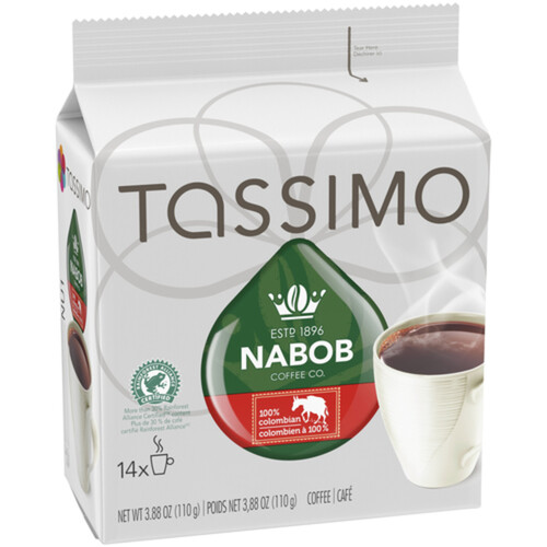 Tassimo Nabob Coffee Pods 100% Colombian 14 T-Discs 110 g
