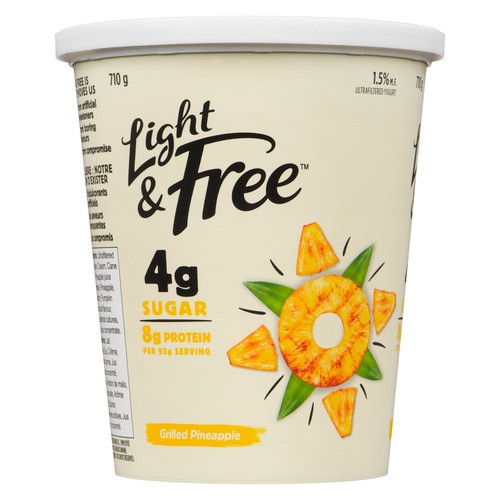 Light & Free Ultrafiltered 1.5% Yogurt Grilled Pineapple 710 g