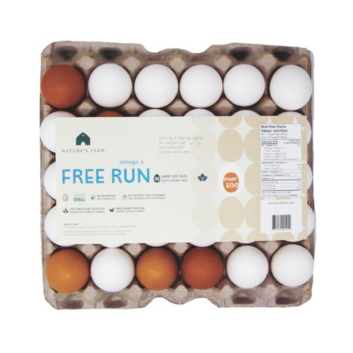 Nature's Farm Eggs Omega-3 Free Run Large 30 Count