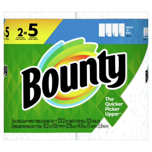 Bounty Paper Towel Select-A-Size White 2 Rolls