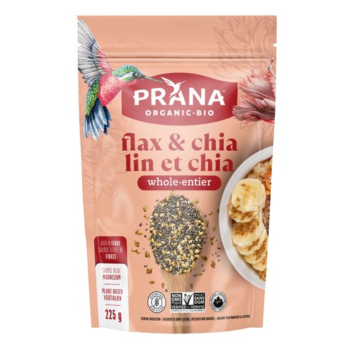 Prana Organic Whole Chia & Flax 225 g