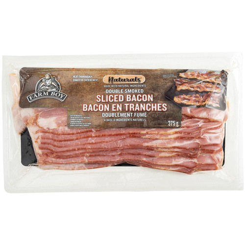 Farm Boy Naturals Sliced Bacon Double Smoked 375 g