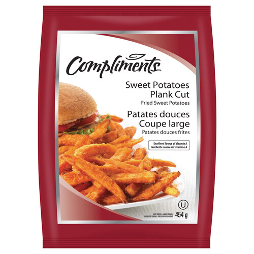 Compliments Frozen Sweet Potato Plank Cut Fries 454 g