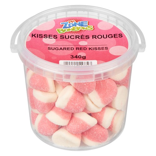 Les Aliments Johnvince ZB Candy Sugared Red Kisses 340 g