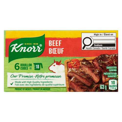 Knorr Bouillon Cubes Beef for rich deep beef flavour 63 g