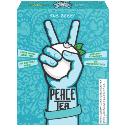 Peace Tea Iced Tea Drink Sno-Berry 12 x 341 ml (cans)