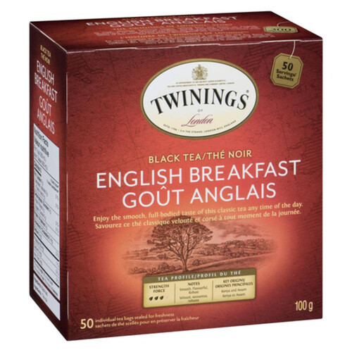 Twinings Black Tea English Breakfast 50 Tea Bags