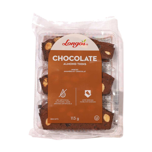 Longo's Almond Thins Chocolate 113 g