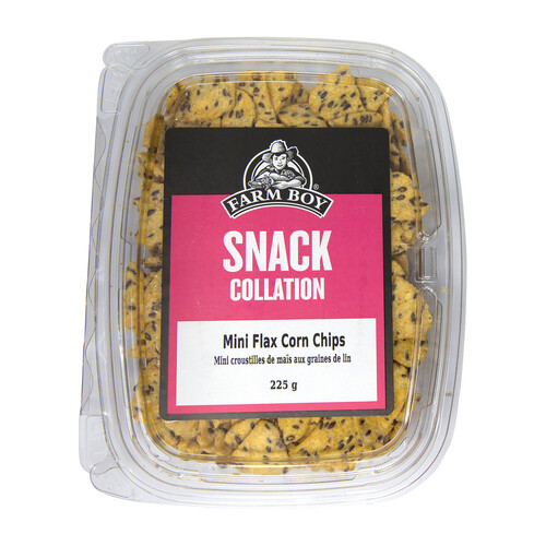 Farm Boy Corn Chips Mini Flax 225 g