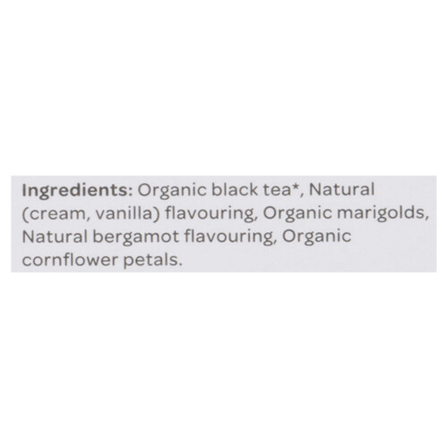 DAVIDsTEA Organic Black Tea Cream Of Earl Grey 12 Sachets 