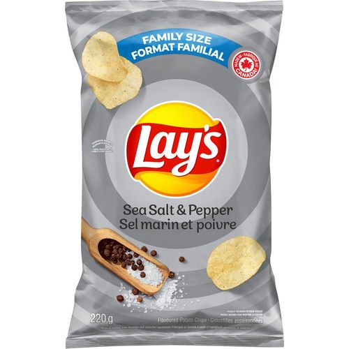 Lay's Potato Chips Sea Salt & Pepper Flavoured 220 g