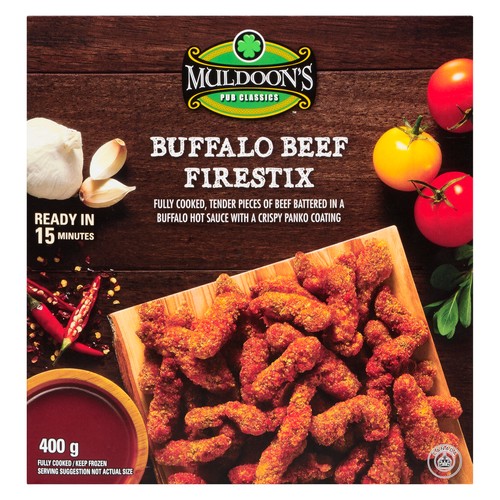 Muldoon's Pub Frozen Classics Buffalo Beef Firesticks 400 g