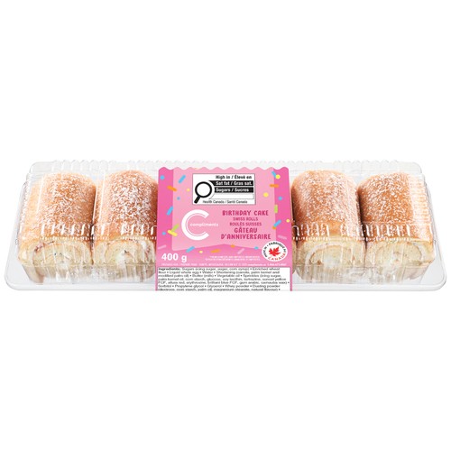 Compliments Swiss Rolls Birthday Cake 400 g