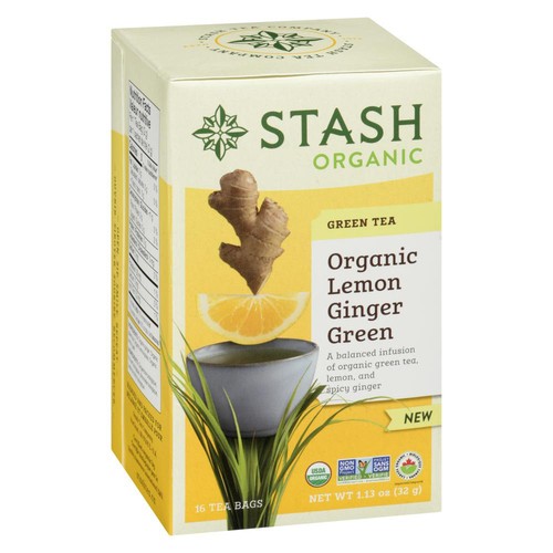 Stash Organic Green Tea Lemon Ginger 16 Tea Bags 32 g