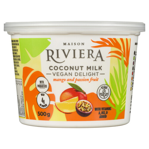 Riviera Vegan Delight Coconut Milk Yogurt Mango & Passion Fruit 500 g