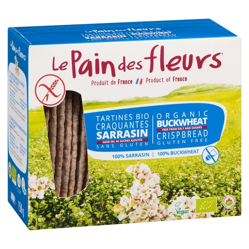 Le Pain Des Fleurs Gluten-Free No Salt Crispbread Buckwheat 150 g