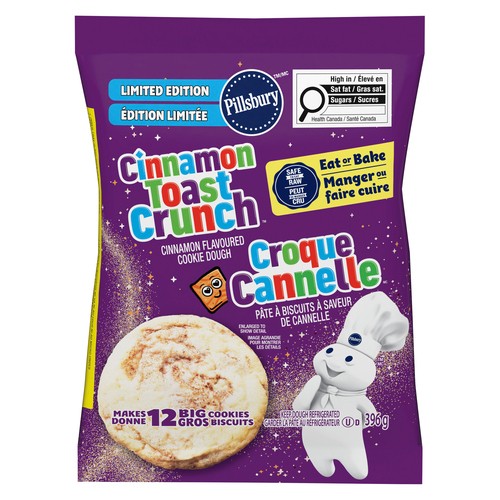 Pillsbury Cookie Dough Cinnamon Toast Crunch 12 Cookies 396 g