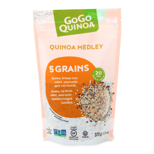 GoGo Quinoa Gluten-Free Quinoa Medley 5 Whole Grains 375 g