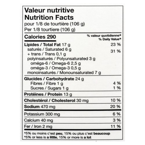 Plaisirs Gastronomiques Frozen Meat Pie 850 g