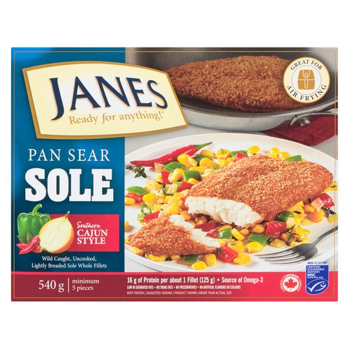 Janes Sole Southern Lightly Dusted Cajun Style 540 g