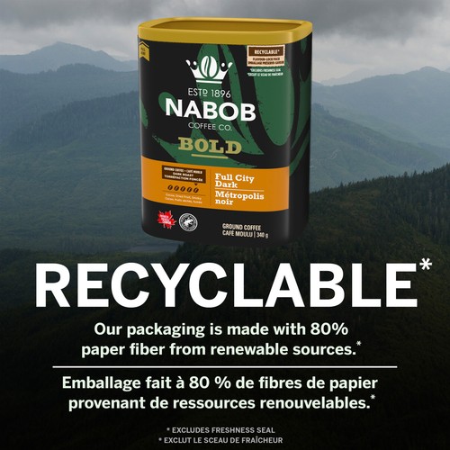 Nabob Ground Coffee Full City Dark Bold Roast 340 g