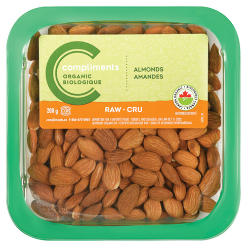 Compliments Organic Almonds Raw 200 g