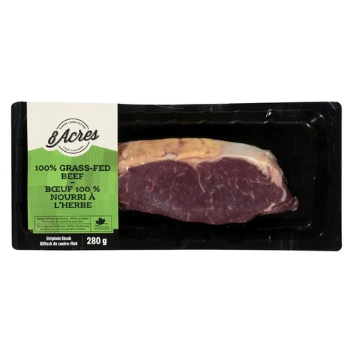 8 Acres Grass-Fed Beef Striploin Steak 280 g