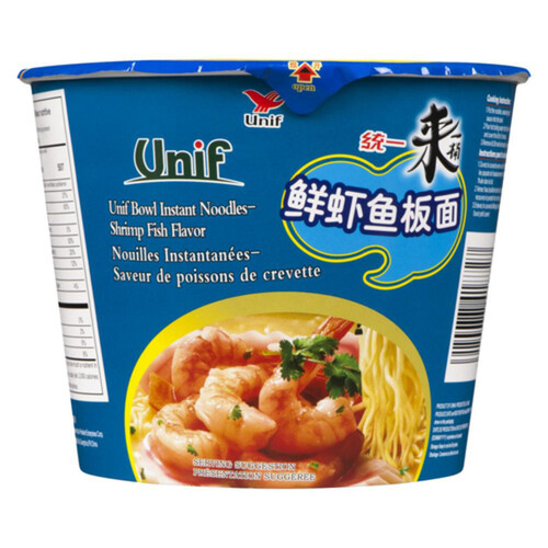Unif Super Instant Noodles Bowl Shrimp Fish 118 g