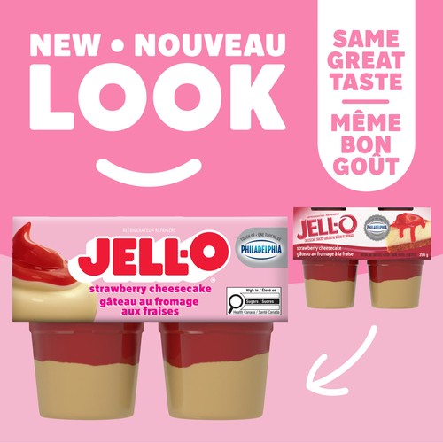 Jell-O Cheesecake Snacks Strawberry 396 g