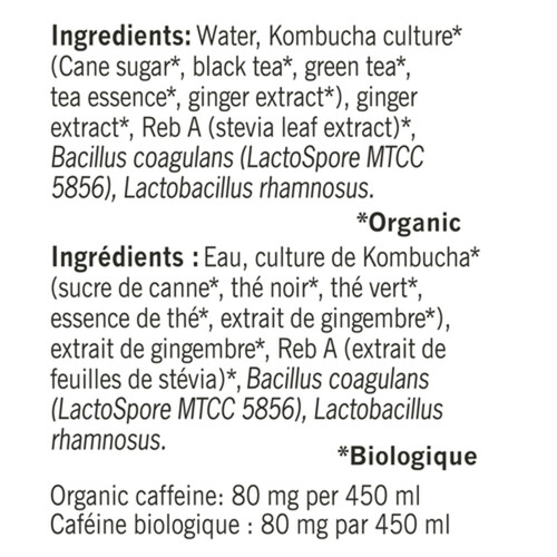 KeVita Master Brew Organic Kombucha Ginger 450 ml (bottle)