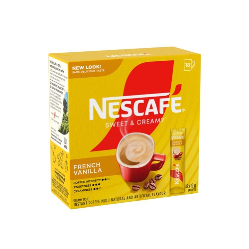 Nescafé Instant Coffee Mix Sweet & Creamy French Vanilla 18 x 19 g