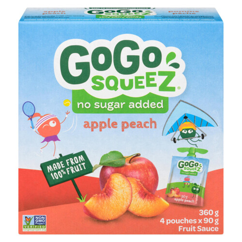 GoGo Squeez Fruit Sauce Apple Peach 4 x 90 g