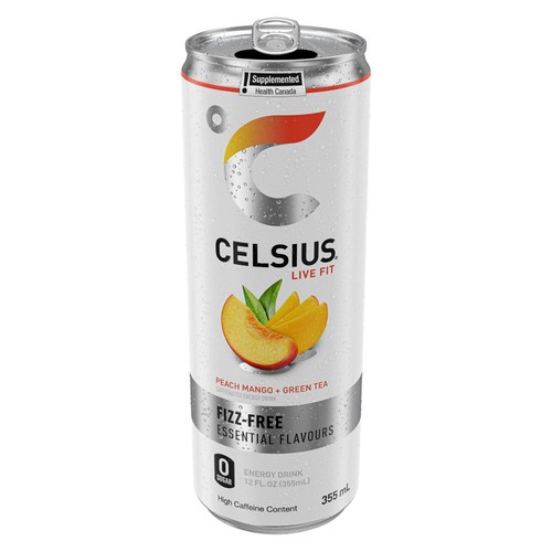 Celsius Fizz-Free Energy Drinks Peach Mango 355 ml (can)