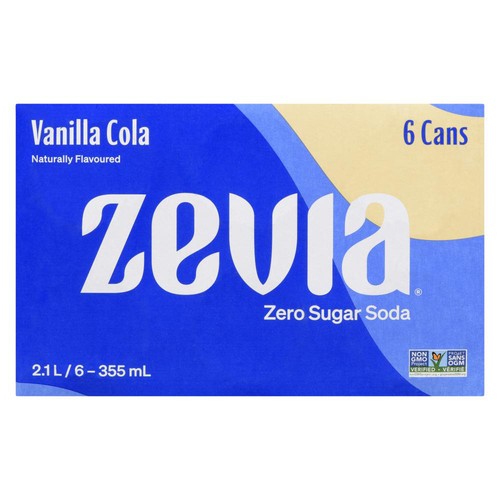 Zevia Coke Soda Vanilla 6 x 355 ml (cans)