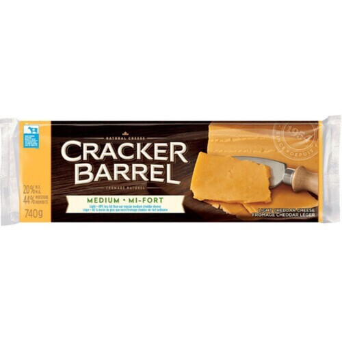 Cracker Barrel Natural Cheddar Cheese Coloured Medium 740 g