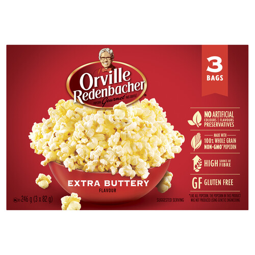 Orville Redenbacher Gluten-Free Popcorn Extra Buttery 246 g