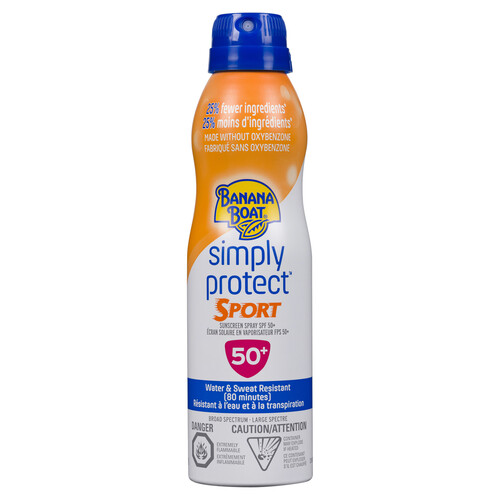 Banana Boat Sport SPF 50+ Sunscreen Spray Simply Protect 170 g