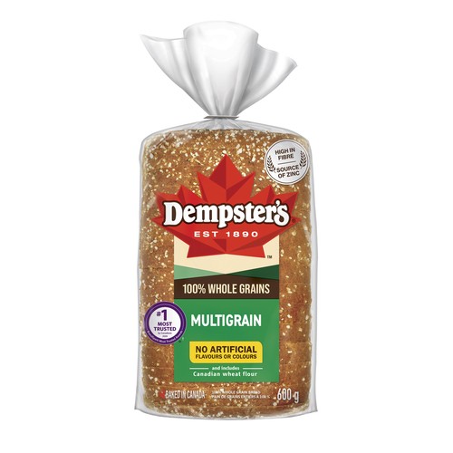Dempster’s Sandwich Bread 100% Whole Grains Multigrain 600 g