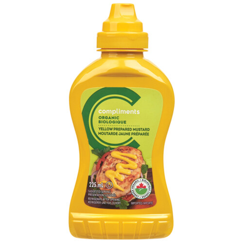 Compliments Organic Yellow Prepared Mustard 225 ml